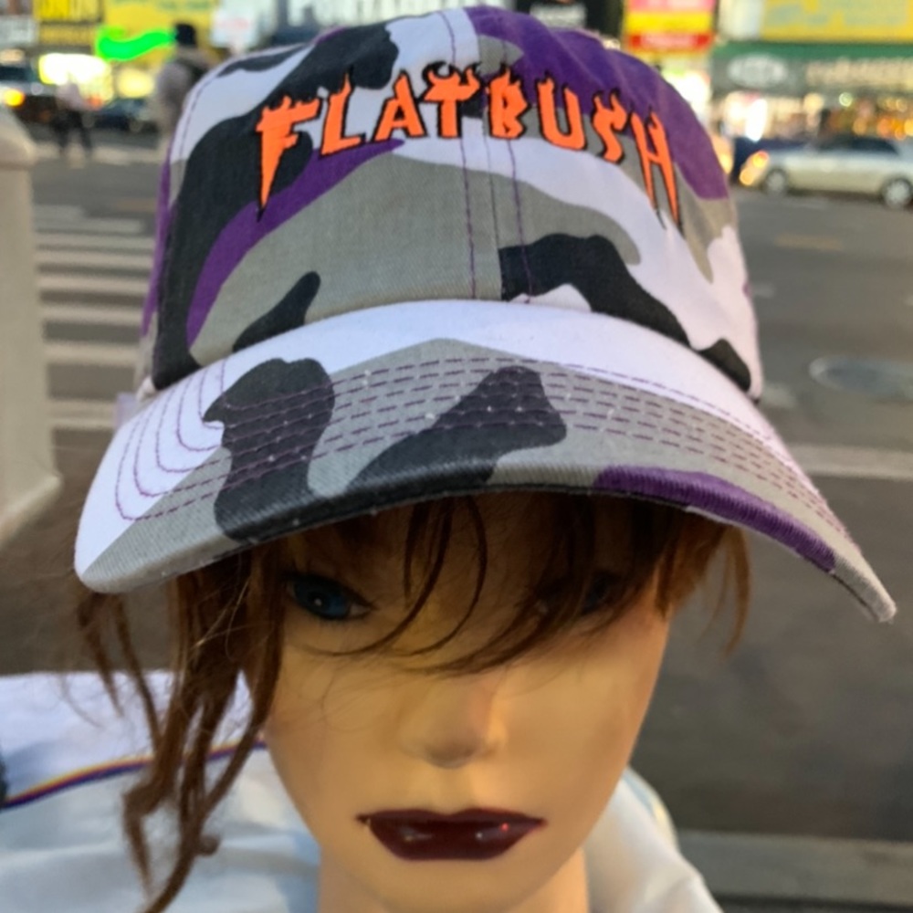Flatbush Purp/grey camo dad hat